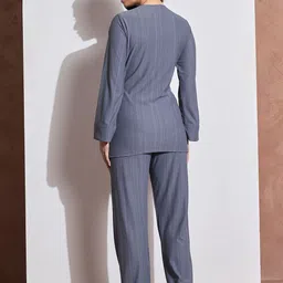 DRAPE AND DAZZLE V Neck Top With Trousers Co-Ords Set image 2