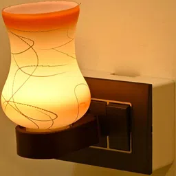 1ST TIME Orange & White Glass Traditional Cylinder Shaped Wall Lamp-picture-42