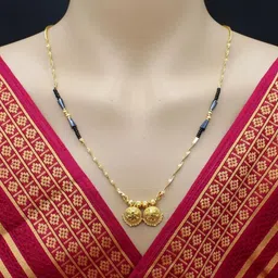 SONI DESIGNS Gold-Plated Artificial Stones and Beads Mangalsutra-picture-29