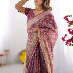 MAHARANI COUTURE Ethnic Motifs Pure Cotton Kanjeevaram Saree image 2