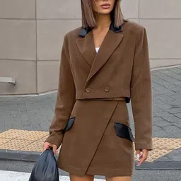 LULU & SKY Peaked Lapel Blazer With Skirt-picture-35