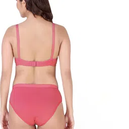 samvar Women Red,Blue,Maroon Cotton Bra Panty Set for Lingerie Set Undergarments Pack of 3 image 5