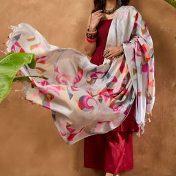 InWeave Women Regular Kurta with Palazzos & Dupatta-picture-8