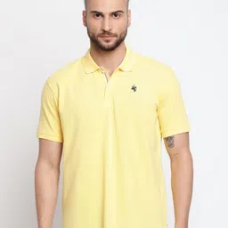 Cantabil Men Solid Polo Collar Cotton T-shirt-picture-19