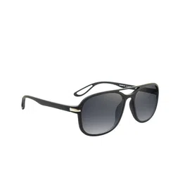 Jiebo Men Black Lens & Black Rectangle Sunglasses-picture-18