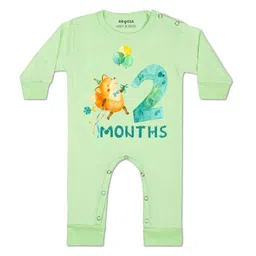 Arvesa Kids-Unisex Green Cotton Rompers-picture-43