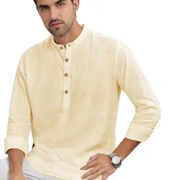 APEKTRA Men Mandarin Collar Kurta image 3