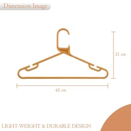 Kuber Industries 6-Pcs Cream-Colored Clothes Hanger image 3