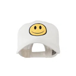 Infispace Men Embroidered Pure Cotton Smiley Summer Cap image 3