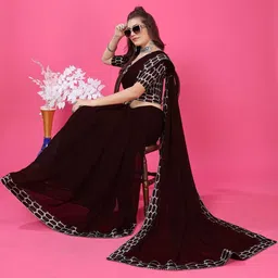 Prettyage Poly Georgette Banarasi Saree image 3