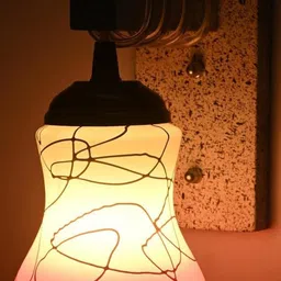 SOMIL Pink Glass Cylinder Printed Wall Lamps-picture-34