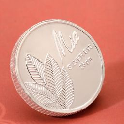 Mia by Tanishq 999 Silver Divine Mango Leaf Coin 25g-picture-15