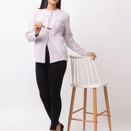 Dadu Dayal Women Floral Woollen Cardigan-image-56