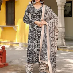 7threads 1 Stop Fashion Ethnic Motifs Printed Kurta with Trousers & Dupatta-picture-25