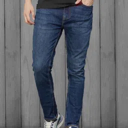 fineblu Men Relaxed Fit Mid-Rise Light Fade Stretchable Jeans-image-68