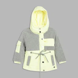 Blue Giraffe Girls Colourblocked Embroidered Jacket-picture-35