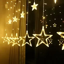 ENORMITY Yellow & White Waterproof Star String Lights image 3