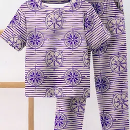 YK Boys Blue Ferrari Printed Casual T-Shirt And Pant Set-picture-12