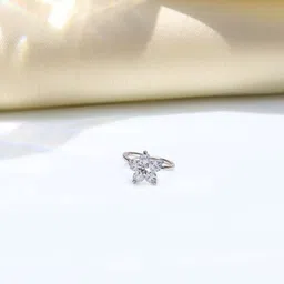 HighSpark 925 Sterling Silver Zircon Studded Ring Nosepin-picture-23