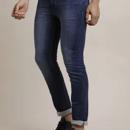 Turtle Men Narrow Tapered Fit Light Fade Stretchable Jeans image 3