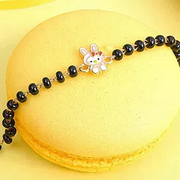 Elegante kids Gold-Plated Black Artificial Beads Wraparound Bracelet-image-82