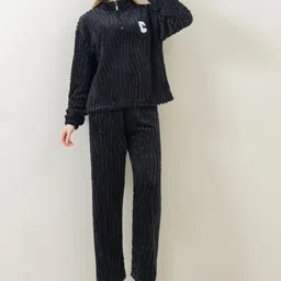 Lugo Women Black Wool Blend Co-Ords image 2