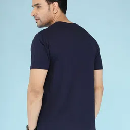 NOBLE HUSTLE Men Typography Printed Round Neck Cotton T-shirt image 2