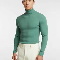 fashlook Men Striped High Neck Long Sleeves Sweatshirt image 4