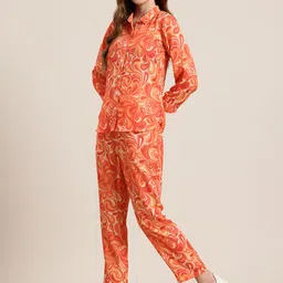 HERE&NOW Abstract Printed Shirt & Trousers Co-Ords Set image 3