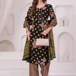 Jyoti Floral Printed Straight Kurta With Trouser & Dupatta-picture-24