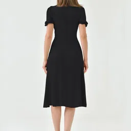 Sugathari Puff Sleeve Fit & Flare Midi Dress image 5