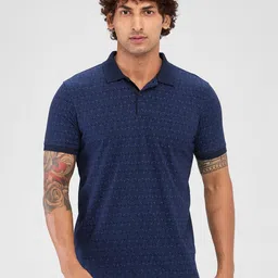 Park Avenue Men Striped Polo Collar Cotton T-shirt-picture-20