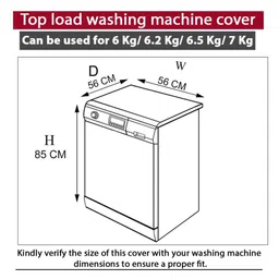The Furnishing Tree PVC Washing Machine Cover Fully-Automatic Top Loading Compatible for LG, 6 Kg, image 3