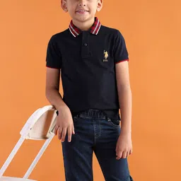 U.S. Polo Assn. Kids Boys Polo Collar Pure Cotton T-shirt-picture-51
