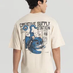 Snitch Men Graphic Printed Round Neck Cotton Oversized T-shirt-picture-51