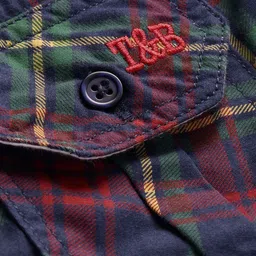 TONYBOY Boys Premium Tartan Checks Opaque Checked Casual Shirt image 3