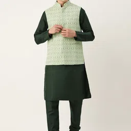 simaaya Sayisha Woven Design Nehru Jackets image 1