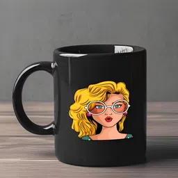 INTERNATIONAL GIFT Black Printed Ceramic Glossy Mugs Set of Cups and Mugs-image-7