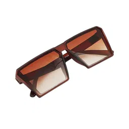 IFLASH Unisex Square Sunglasses with UV Protected Lens LOVE 2387 BROWN image 4