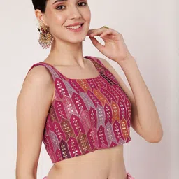 studio rasa Women Embroidered Readymade Crop Top image 3