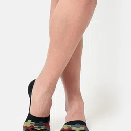 OLWEN Men Pack Of 3 Printed Cotton Shoe Liners Socks image 2