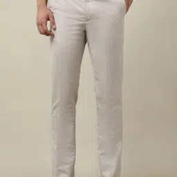 Arrow Men Textured Mid-Rise Regular Fit Trousers image 1