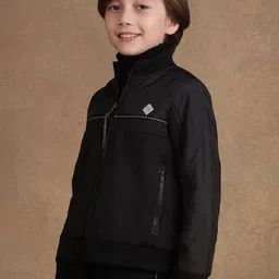 One Friday Boys Geometric Open Front Jacket with Embroidered image 4