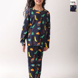 Anthrilo Girls Pack Of 3 Carnival Circus Panda And Dinosaur Fun Long Sleeve Pyjama Set-picture-28