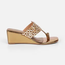 Mochi Embellished Party Wedge Sandals image 5