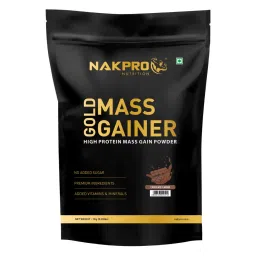 Nakpro Gold Mass Gainer Powder 1 Kg, Chocolate| Lean Muscle Whey Protein Mass Gainer | 21g Protein, 68g Carb, 372 Calories Per Scoop for Muscle Support & Muscle Mass Gain-image-43