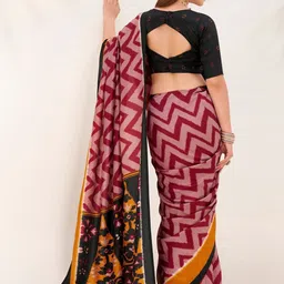 MADHAVPRIYA Printed Tussar Saree With Blouse Piece image 3