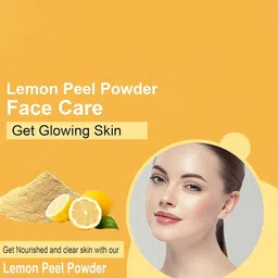 HerbsLand Lemon Peel Powder Face Pack For Detox & Deep Cleansing - 100 g image 2