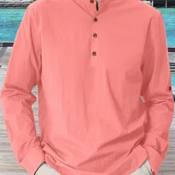 Fifth U Men Peach Kurta image 2