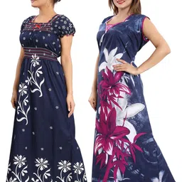 Inner Beats Pack Of 2 Cotton Blend Nightdress image 3